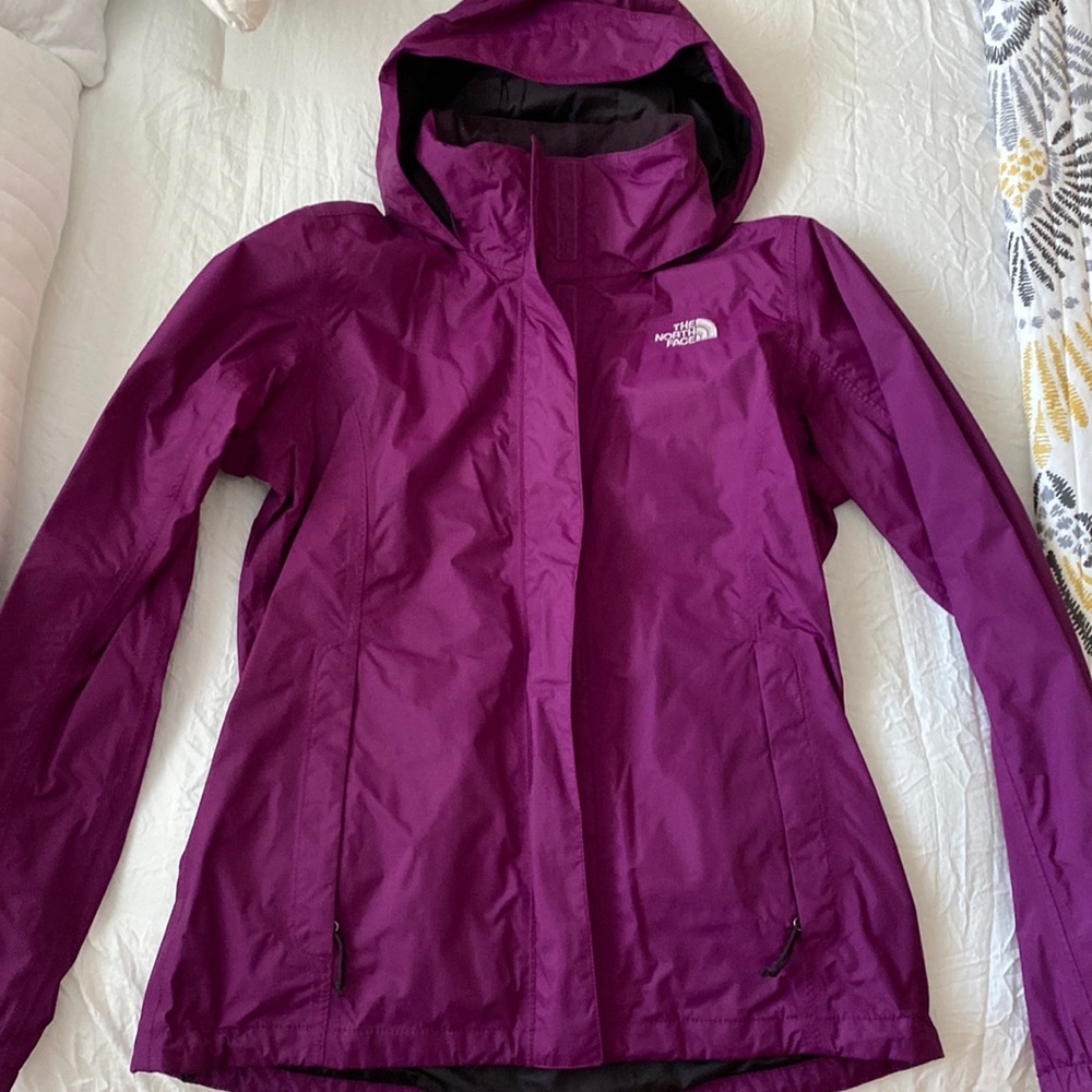 The North Face purple rain jacket